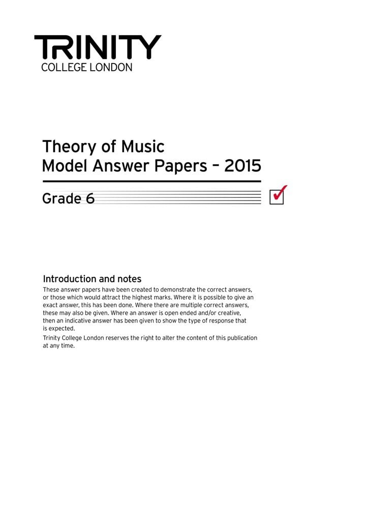 Theory Model Answers Paper (2015) Gd 6